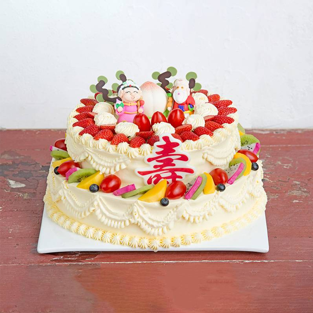 幸福西饼双层寿比南山蛋糕6磅配送地区请见详情图